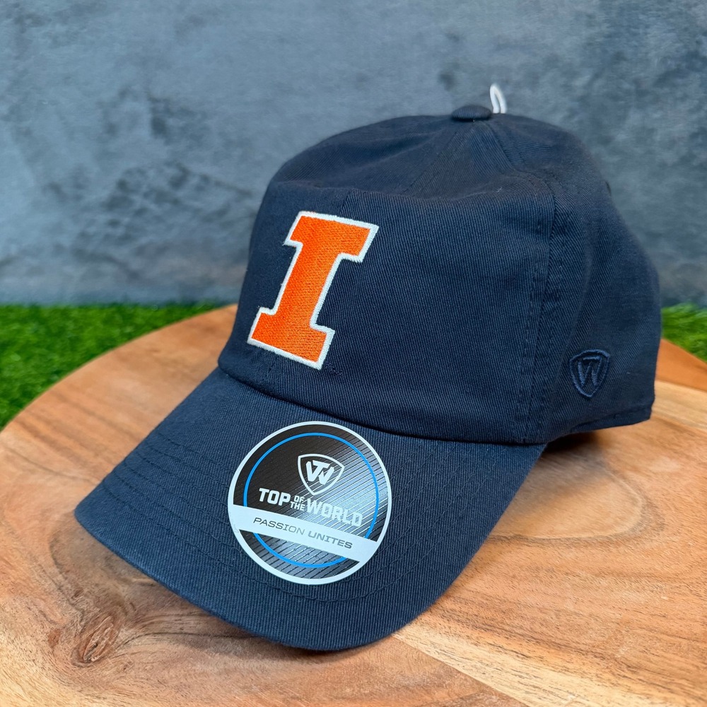 Top of the World Illinois Fighting Illini Navy Blue Adjustable Hat NCAA Cap